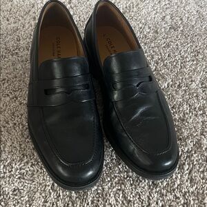 Cole Haan Classic Black Leather Slip-On Loafers